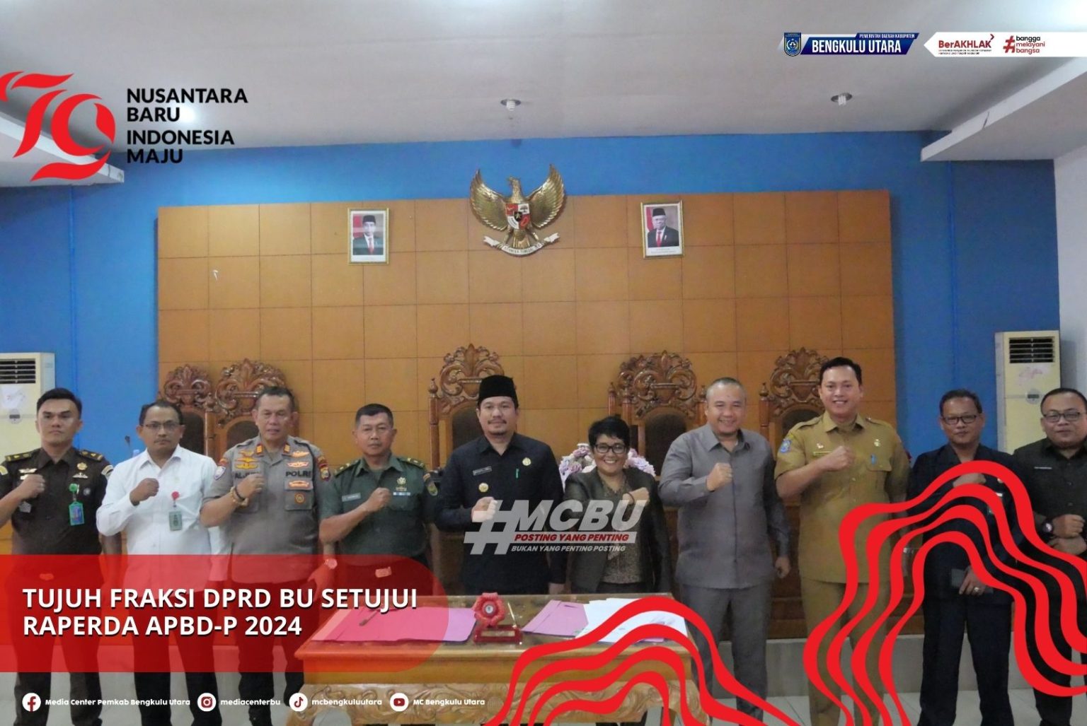 Tujuh Fraksi DPRD Bengkulu Utara Setujui Raperda APBD-P 2024