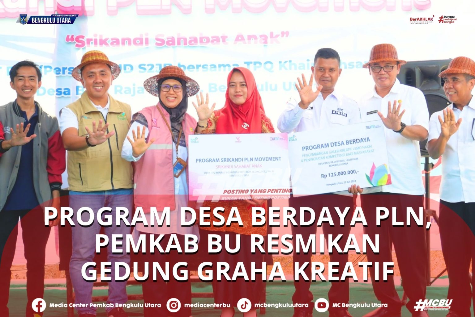 Program Desa Berdaya PLN, Pemkab Bengkulu Utara Resmikan Gedung Graha Kreatif